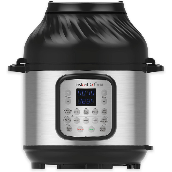 Instant Pot Duo Crisp + Air Fryer 11-in-1 Electric Multi-Cooker 7.6 L - Pressure Cooker, Air Fryer, Slow Cooker, Steamer, Sous Vide Device, Dehydrator with Grill, Keep Warm and Baking Function Silver 8 Liter Duo Crisp + Air Fryer