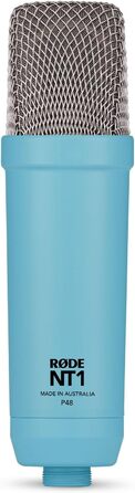Мікрофон Rode NT1 Signature Black (конденсаторний) + стійка для мікрофона keepdrum (блакитна)