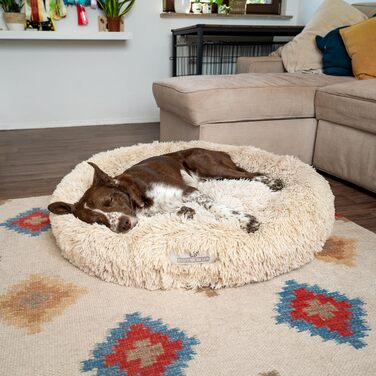 Кругле ліжко для собак та котів Pfoten&nasen® Wolke 7, темно-сірий, 65 см – м'яке, знімний чохол, для маленьких тварин