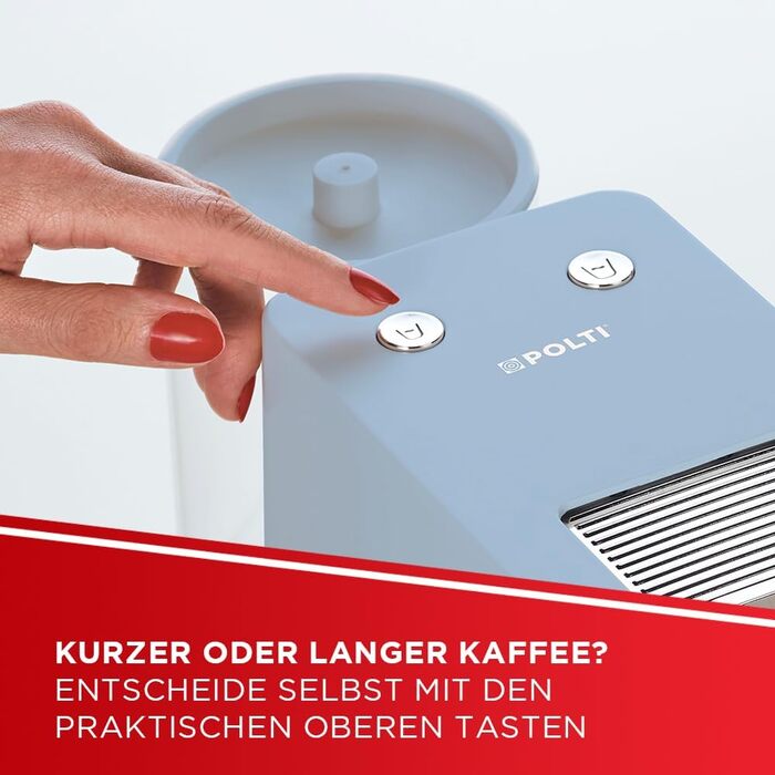 Еспресо-машина POLTI Coffea S15W, 0.85 л, білий (світло-блакитний)