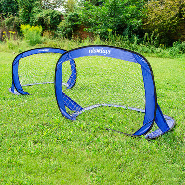 Relaxdays Pop-Up Football Goals, 2-Piece Set