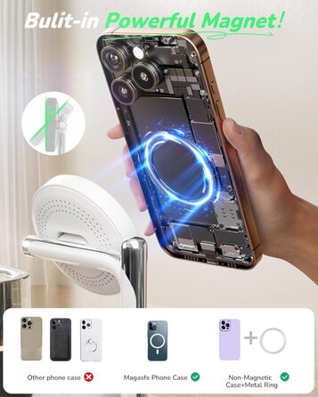 Багатофункціональна бездротова зарядка 5 в 1 з годинником для Apple iPhone, Apple Watch, AirPods (біла)