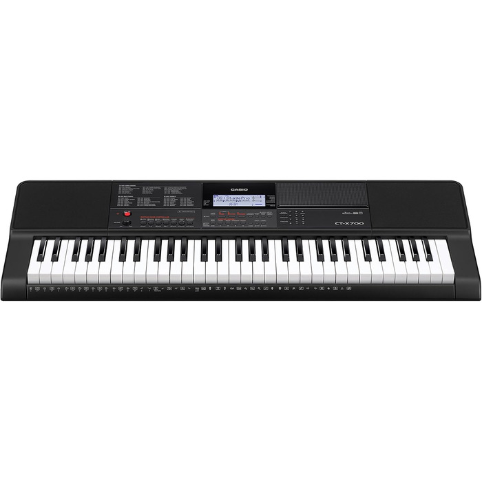 Клавіатура Casio CT-X700 з 61 динамічною клавішею, 600 звуків та 195 ритмами, чорна