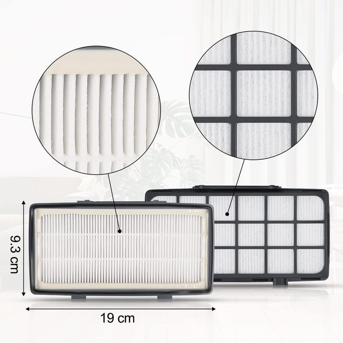 Фільтри для пилососа Rowenta X-Trem Power Cyclonic (2 шт.), замінні, сумісні з моделями RO69xx