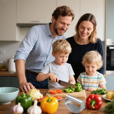 Прес для часнику з нержавіючої сталі - багатофункціональний прес для часнику з силіконовим очищувачем та щіткою для чищення. Можна мити в посудомийній машині (срібний)