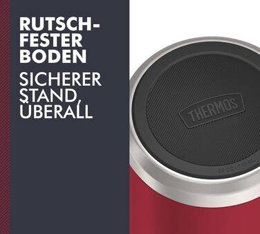 Термос ICON Food Jar 0,71 л, темно-сірий/графіт матовий, контейнер для їжі з подвійних стінок з нержавіючої сталі 18/8, зберігає тепло та холод, з відкидним ложкою, неслизьке дно, абсолютно герметичний