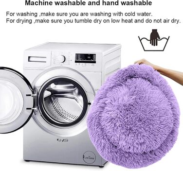 Кругле ліжко для котів та собак Nisrada, 60 см, рожеве, з неслизьким дном, для тварин, кошенят та цуценят