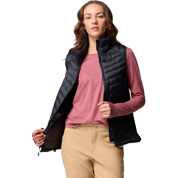 Жіночий жилет Columbia Powder Pass 3 Hybrid - тепла пуховка, чорний (XS)