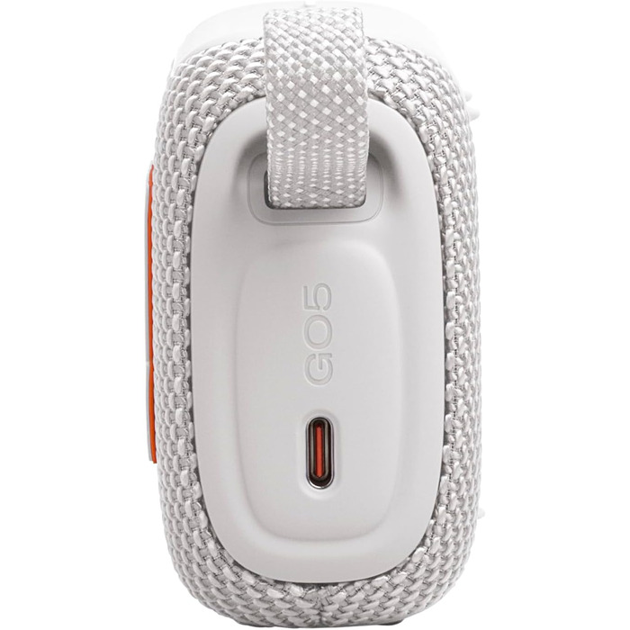JBL Go 5 – Портативна Bluetooth колонка, біла: Водонепроникна, до 10 годин відтворення, потужний бас