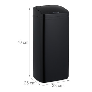 Relaxdays Black Sensor Trash Can