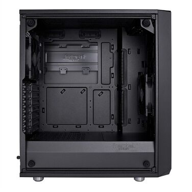 Корпус для ПК Fractal Design Meshify C - Компактний, з покращеною вентиляцією та RGB-підсвіткою, 2 вентилятори, PSU shroud, підтримка водяного охолодження, USB 3.0, чорний