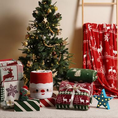 Фланелева ковдра PHF Kuscheldecke 150x200 см - м'яка, тепла, екологічна ковдра для дому, дивана, ліжка, софи. Ковдра-плед з малюнком (олені/дерева)