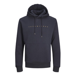 Чоловіча толстовка-худі Jack & Jones Jjestar Jj Sweat Hood Noos Pls, темно-синя, великий розмір 5XL