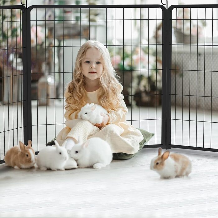 Вольєр для цуценят Froadp 6-TLG, 65x80 см: безпечний забіг для собак, забіг для цуценят, вольєр для собак, огорожа для собак