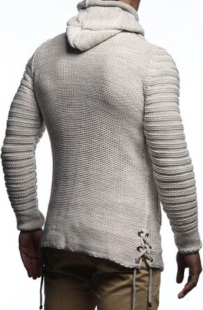 Чоловіча в'язана толстовка з капюшоном Leif Nelson – Стильна та тепла толстовка з капюшоном для чоловіків (3XL, Бежевий)