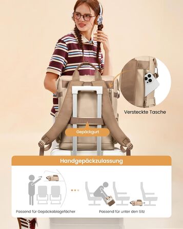 LOVEVOOK Рюкзак для жінок з відділенням для ноутбука 15.6 дюймів, шкільний, для подорожей, університету, бізнесу, водонепроникний, 15.6', хакі