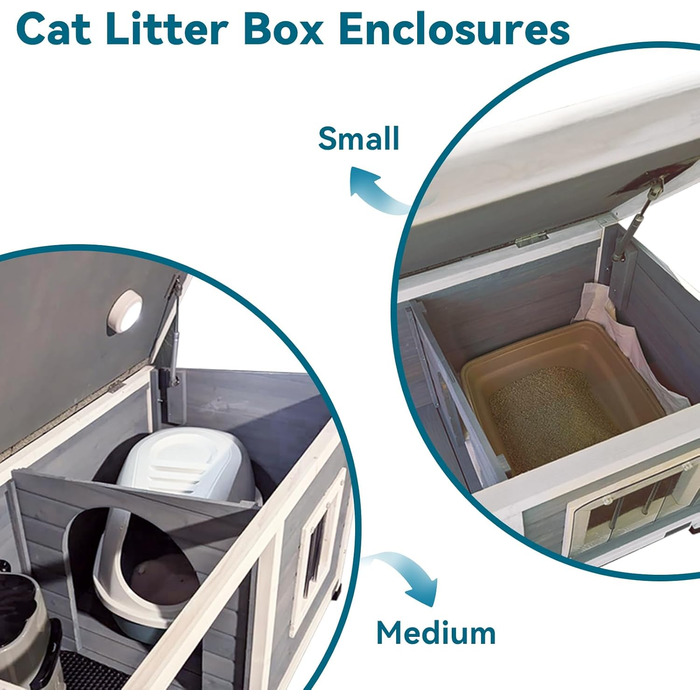 Будинок для собак Petsfit з балконом та терасою, вулиця, 85x62x52 см, сірий