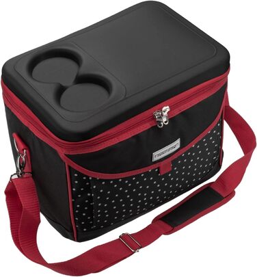 Кühltasche 22 L Picknick Kühlbox 35 x 24 x 27 cm - Farbauswahl (Schwarz Weiß Gepunktet) - Холодильна сумка Андора 22 л для пікніка, 35 x 24 x 27 см, чорно-біла в горошок