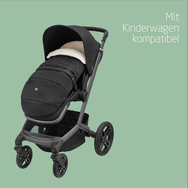 Maxi-Cosi універсальний 2-в-1 м'який зимовий конверт для дитячих колясок, сидіння, чорний