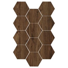 Набір гексагональних акустичних панелей MENAYODA (12 шт), самоклейні звукопоглинаючі плити високої щільності для стін, стелі та дверей, коричневі