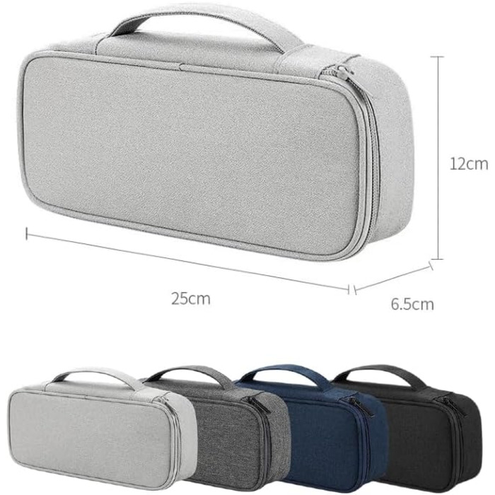 Органайзер для електроніки Arae Elektronik Organizer Tasche Kabel Tech Pouch - міцний чохол для зберігання кабелів та гаджетів з вологозахистом, легкий, для подорожей та повсякденного використання, чорний, великий (L)