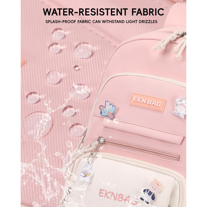 Рюкзак Tanou для дівчаток, шкільний набір: рюкзак, сумка через плече та пенал, casual рюкзак для школи, рожевий