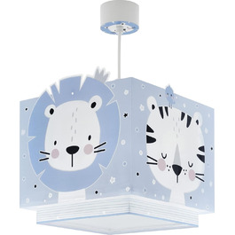 Dalber Kids Lamp Pendant Light Hanging Lamp Baby Jungle Animals Jungle Animals, Plastic, Blue