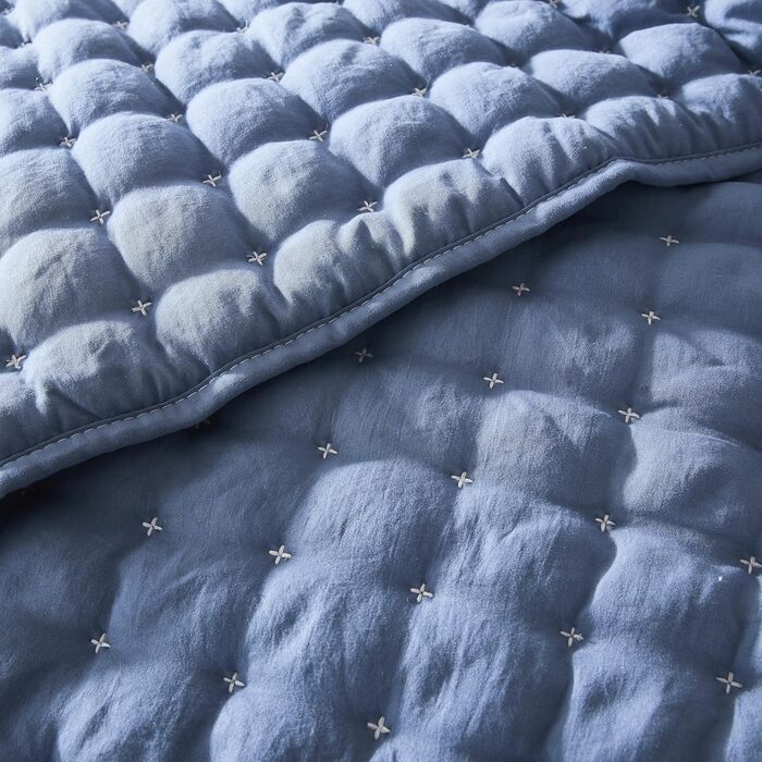 Комплект постільної білизни WDCOZY California King: блакитний, 3-частинний, 299.7 x 269.2 см