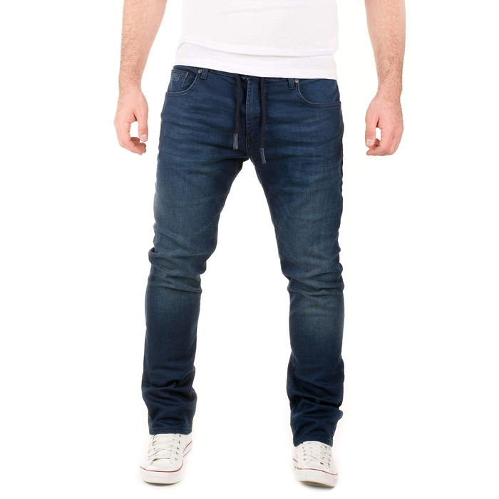 Чоловічі джинси WOTEGA Noah Slim Fit (38W/36L, синій Dress Blues 3r4024) - джинси-светшот для чоловіків