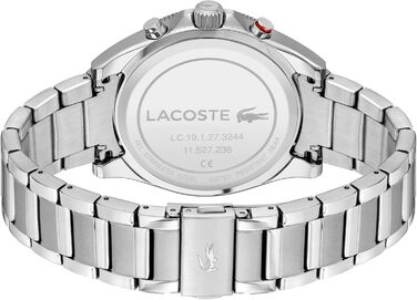 Годинник чоловічий Lacoste Mainsail Chronograph Quartz (білий, металевий браслет)