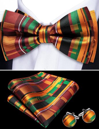 Комплект краватки та хустинки Barry.Wang Paisley оранжевого кольору для чоловіків на весілля та урочисті події