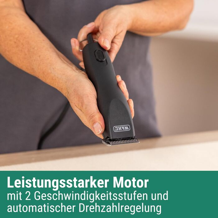 Машинка для стрижки собак та котів Moser Max 50+ Agrarzone Edition з набором гребінців - потужна, тиха, 2 рівня потужності