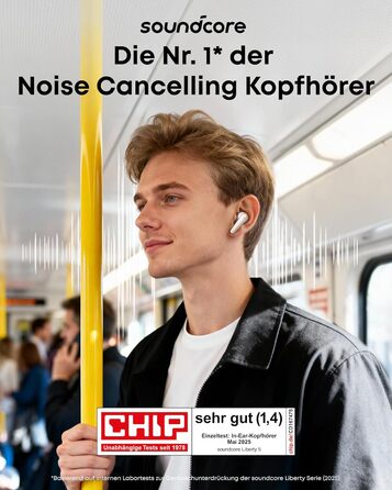 Soundcore Liberty 5 - бездротові навушники з активним шумозаглушенням (ANC), білі