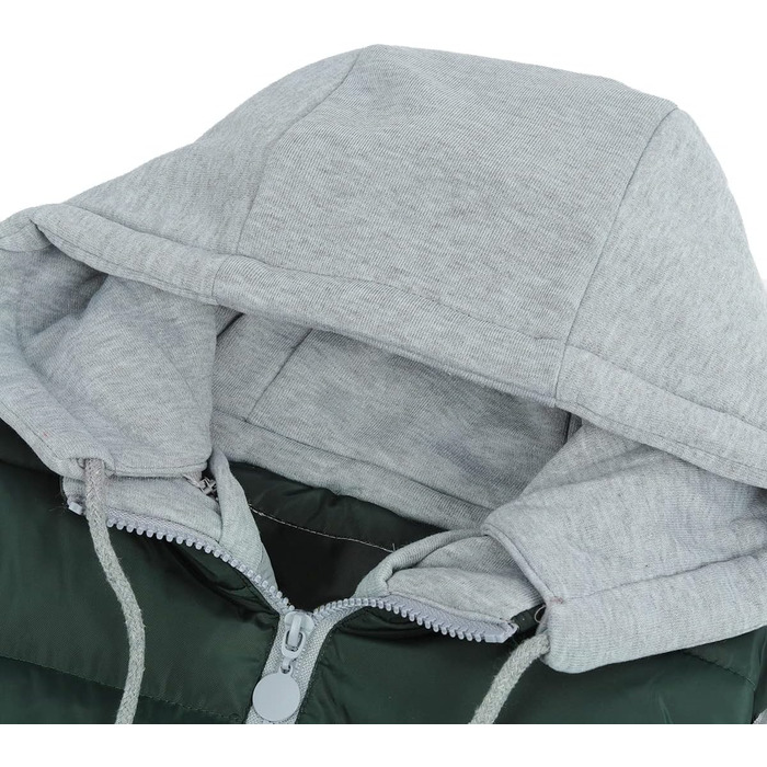 Жіноча степна жилетка YYNUDA з капюшоном, легка пухова жилетка, тепла, з прошарком, зимова жилетка, для активного відпочинку, S, зелена