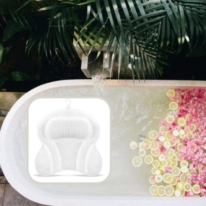 White Bathtub Pillow for Comfortable Bathing