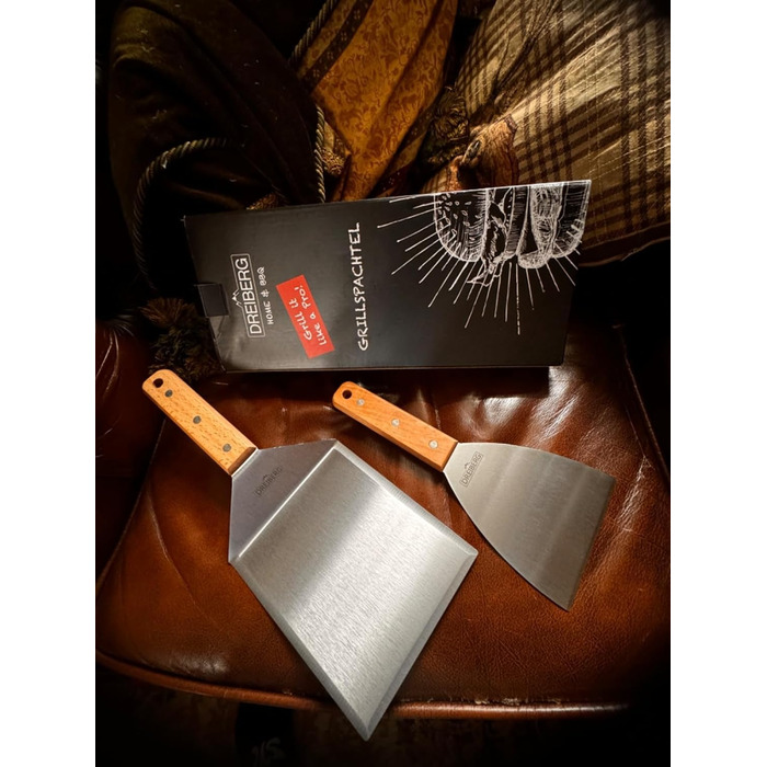 Набір для приготування бургерів DREIBERG® з нержавіючої сталі (9 предметів): шпатель, кришки для плавлення, прес, смашер, дозатор спецій, рецепти, папір для випікання