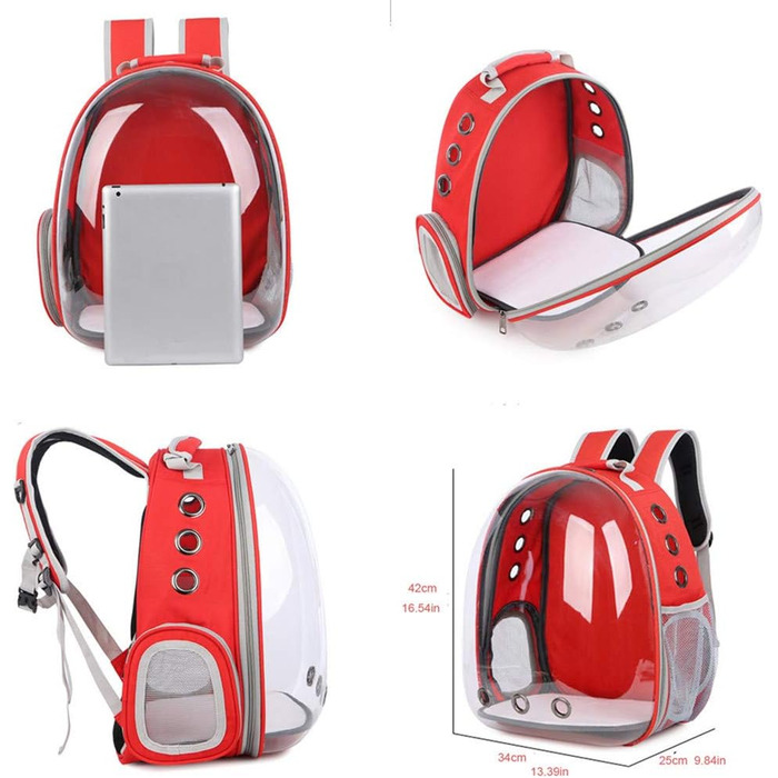Рюкзак-переноска для тварин: прозорий, водонепроникний, для котів, собак, цуценят, дозволений для авіаперельотів