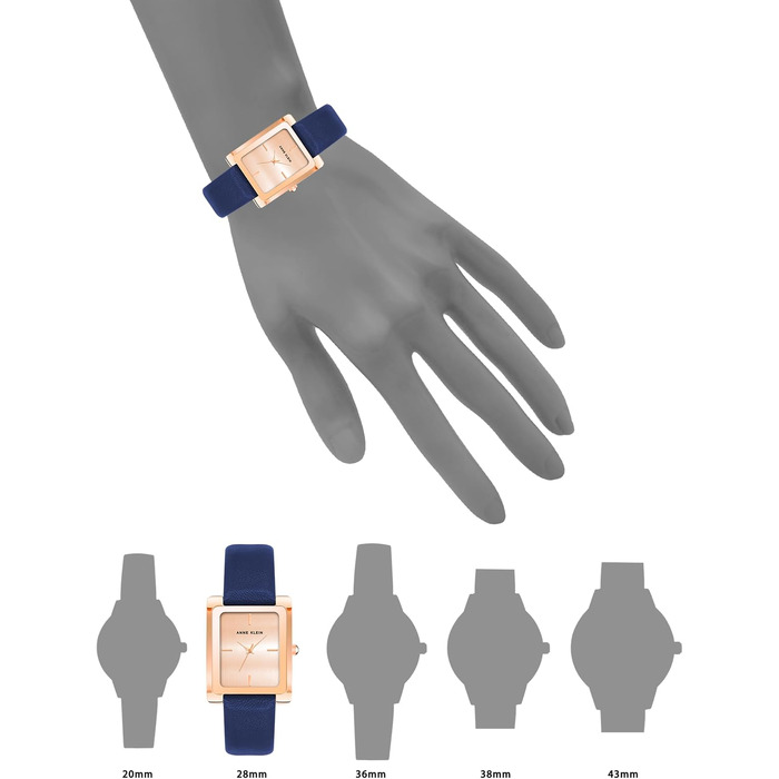 Жіночий шкіряний годинник Anne Klein синього кольору