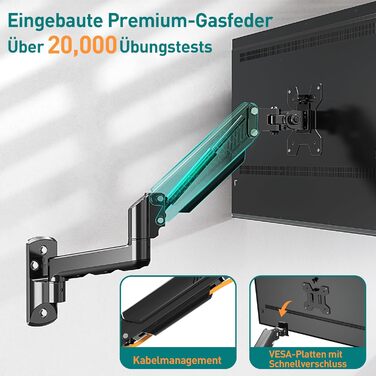 Кріплення для монітора ELIVED EV023A: газліфт, 13-32