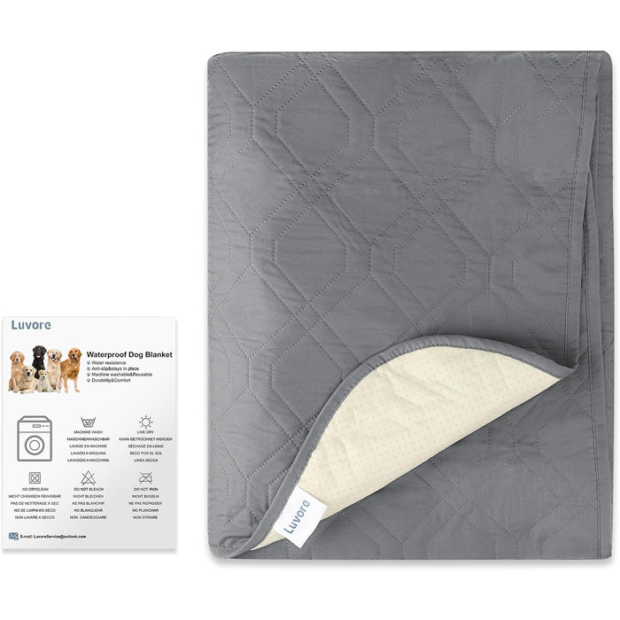 Водонепроникний килимок для собак Luvore, захист дивану та ліжка, 137x208 см