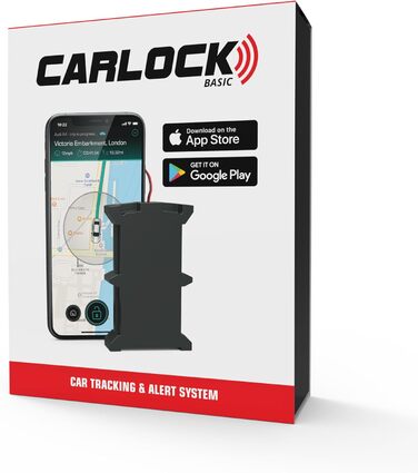 Carlock Basic GPS трекер для авто з сигналізацією, цифровий пристрій для відстеження з додатком, миттєві сповіщення про підозрілу активність