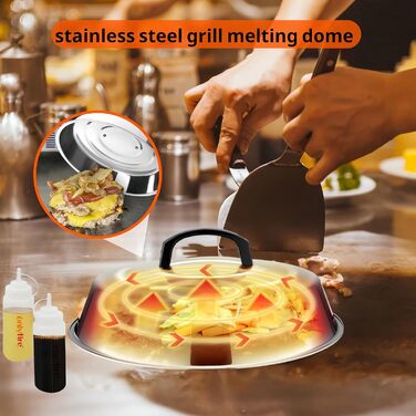 Набір лопаток для гриля Onlyfire FPA-5117: 9 шт. з нержавіючої сталі, для плоских грилів та сковорідок-грилів