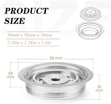 FOVNOT Reusable Coffee Capsule Adapter, 150 ML Stainless Steel Coffee Pad Adapter Coffee Pad Converter with 4 Stickers Compatible for Vertuo Next/Vertuo POP/Vertuoline GCA1/Delonghi ENV135
