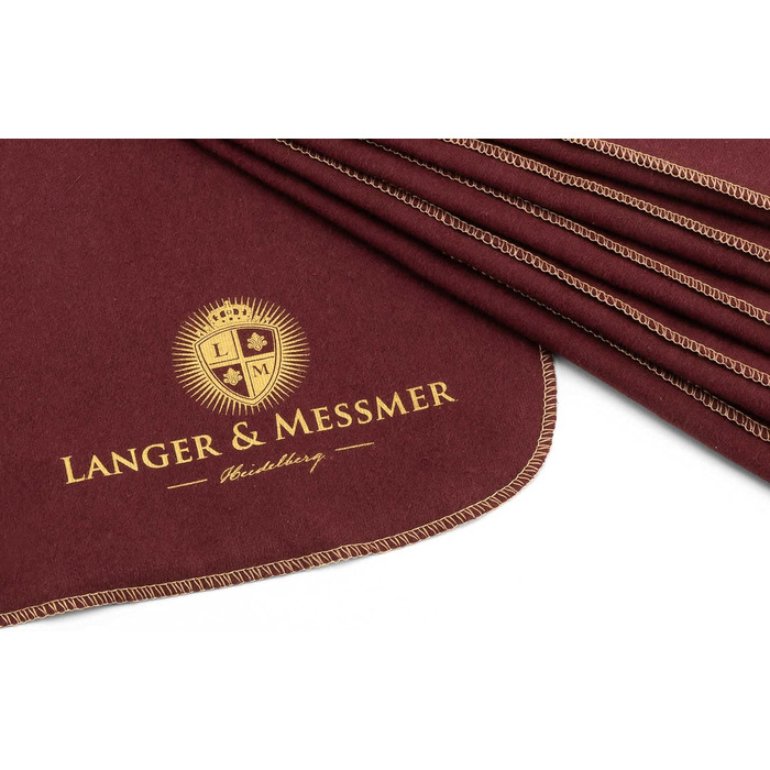Langer & Messmer Polishing Cloths for Smooth Leather made from 100% Cotton in a Practical Set - The shoe cloth for professional shoe care ( | Beige) (Set of 6, Bordeaux)