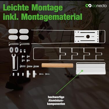 Підставка для пилососа Conecto, універсальна сумісність з Dyson Gen5, V15, V12, V11, V10, V8, V7, V6, для підлоги, аксесуари (береза, білий)