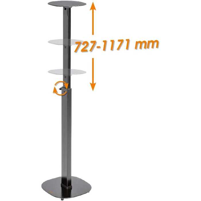 Підставка для акустики My Wall HS 23 L, висувна, для підлоги, регулювання висоти, чорний, 2 шт.