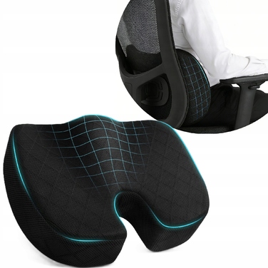 Ортопедична подушка для сидіння з ефектом пам'яті (Memory Foam), ергономічна