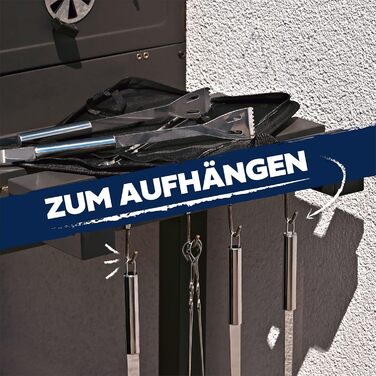 Набір грилю з нержавіючої сталі Essentielles - стійкий до нагрівання та корозії, з практичною сумкою