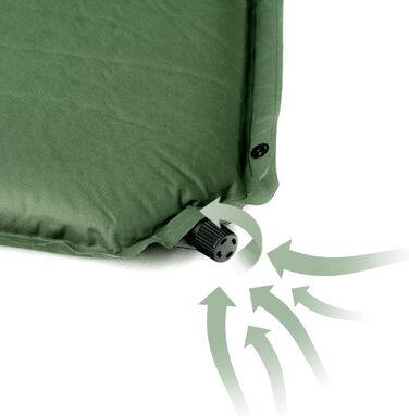 Надувний килимок для кемпінгу Naturehike - 6 см, сірий/темно-зелений, для подорожей та піших прогулянок