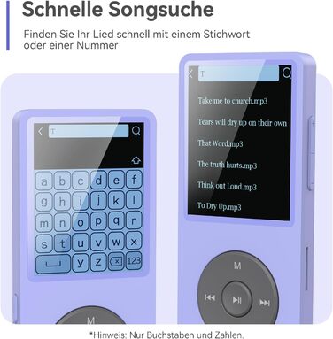 MP3 плеєр AGPTEK 32GB Bluetooth 5.3, 1.8